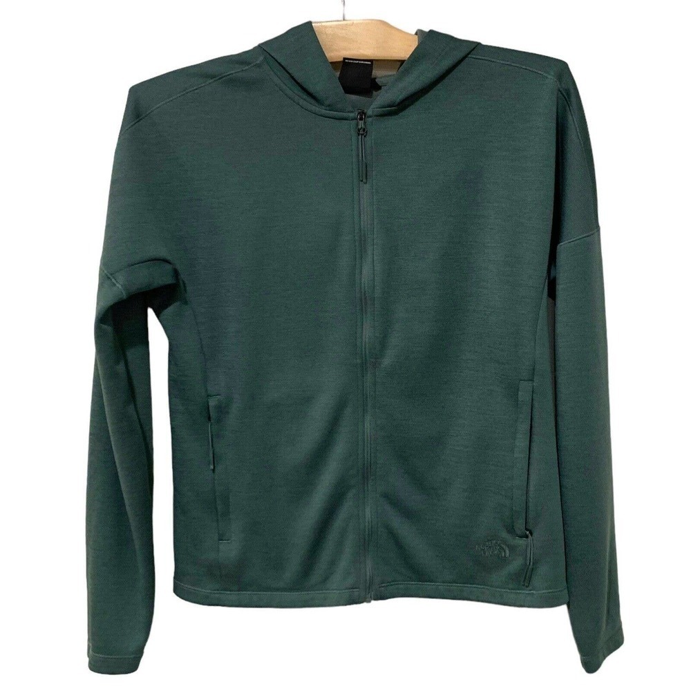 North Face | Hooded Sweatshirt Jacket Full Zip EA Basin Pockets Green Size Small